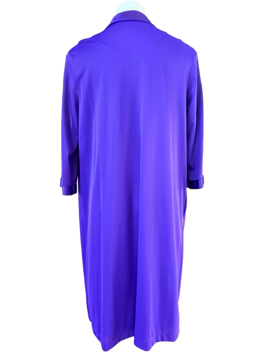 Vanity Fair Vintage Purple Nylon Peignoir Set Robe + Nightgown Medium - Picture 9 of 14